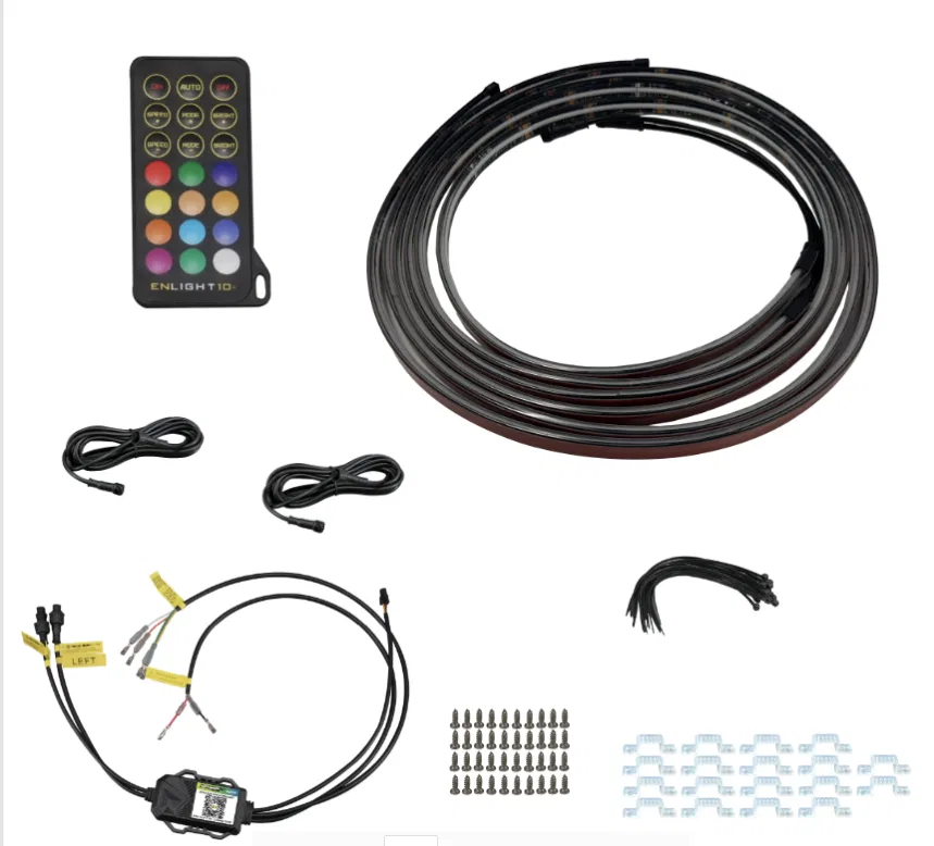 RSLEDBAR76 – RACESPORT LT Running Board Light Kit, LED Red Brake Light/ White Reverse Light/ White Door Valet Light/ ...